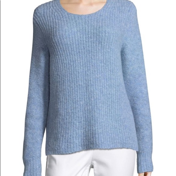 Rag and Bone Extra Fine Wool Sweater w/ Suede - Picture 3 of 7